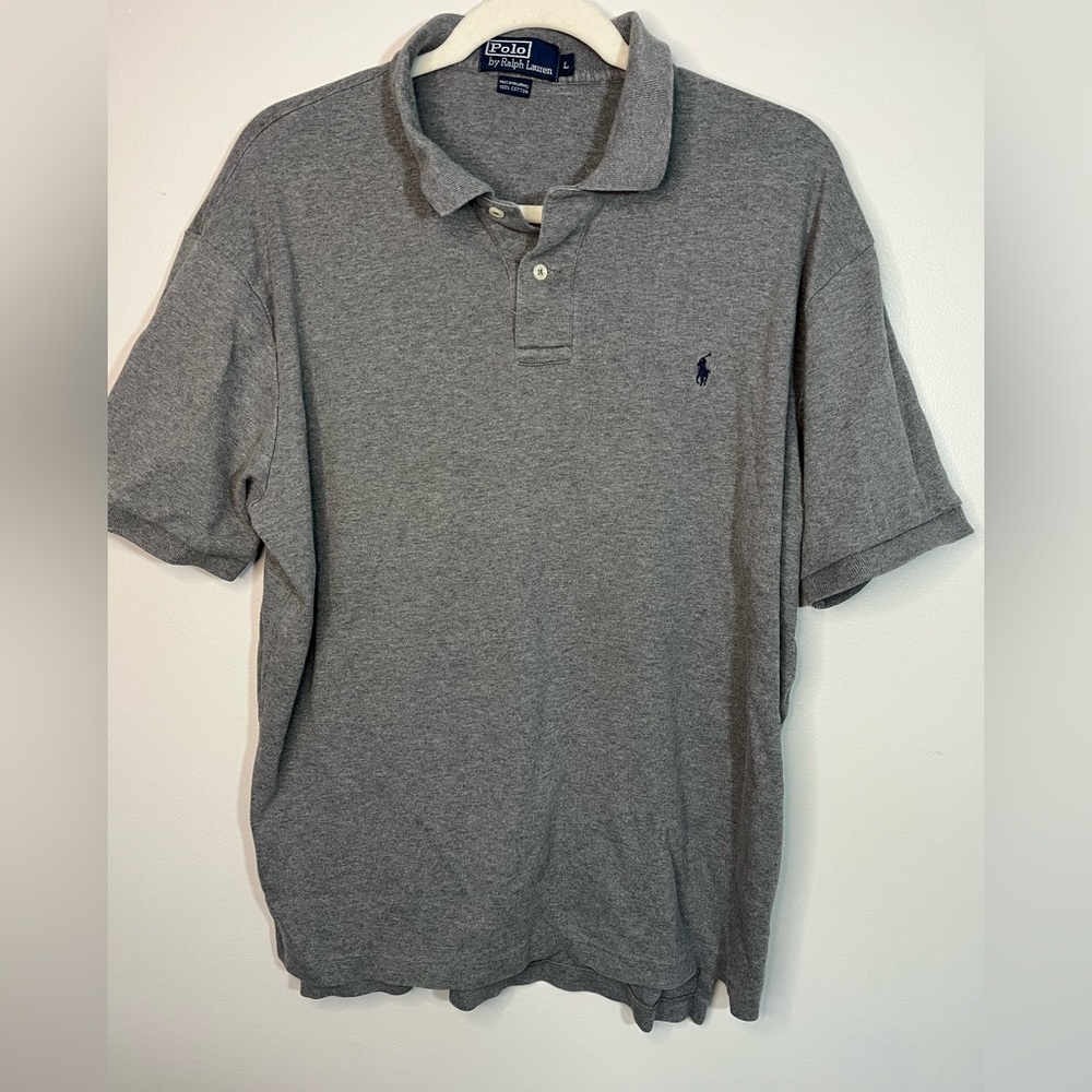 Polo by Ralph Lauren Men's Gray Classic Casual Short Sleeve Polo Shirt S…